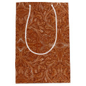 Cowboy-Western-Landmuster aus geflochtenem Leder Mittlere Geschenktüte (Vorderseite)