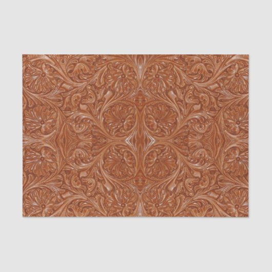 Cowboy-Western-Landmuster aus geflochtenem Leder Seidenpapier (Vorderseite)