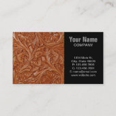 Cowboy-Western-Landmuster aus geflochtenem Leder Visitenkarte (Vorderseite)