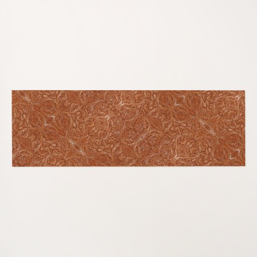 Cowboy-Western-Landmuster aus geflochtenem Leder Yogamatte (Rückseite (Horizontal))