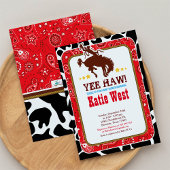 Cowboy Western Old West Baby Dusche Einladung