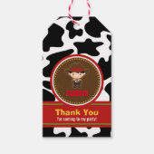 Cowboy Western Old West Geburtstag Geschenkanhänger (Vorderseite)