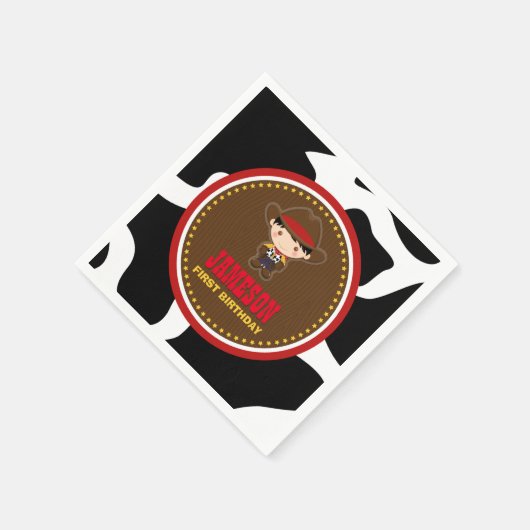 Cowboy Western Old West Geburtstag Serviette (Ecke)