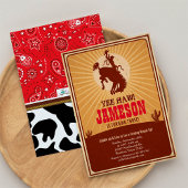 Cowboy Western Old West Geburtstagsparty Einladung