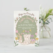 Cowboy Western Osterbrunch Ei Hunt Party Einladung (Stehend Vorderseite)