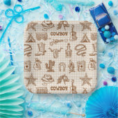 Cowboy Western  Pappteller (Party)