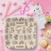 Cowboy Western  Pappteller (Party)