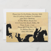 Cowboy-Western-Party Einladungen (Rückseite)