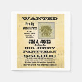 Cowboy Western Party Gewollt Poster Serviette (Vorderseite)