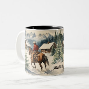 Cowboy Western Personalisiert Zweifarbige Tasse