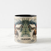 Cowboy Western Personalisiert Zweifarbige Tasse (Mittel)