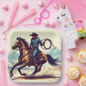 Cowboy Western Pferd Geburtstag Pappteller (Party)