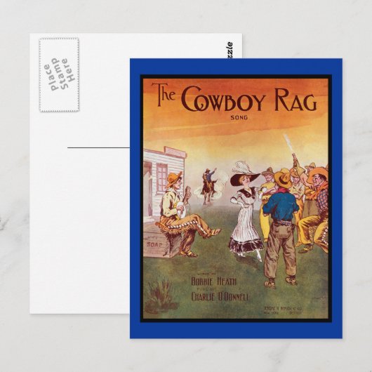 Cowboy-Western Postkarte (Vorne/Hinten)