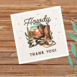 Cowboy Western Rodeo Geburtstag Kinder Serviette