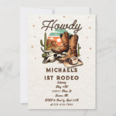 Cowboy Western Rodeo Geburtstagskinder Einladung (Vorderseite)