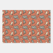 Cowboy Western Rodeo Handgezeichnete Doodle Geschenkpapier Set (Vorderseite 2)