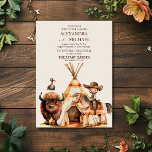 Cowboy Western Rodeo Hochzeit Einladung