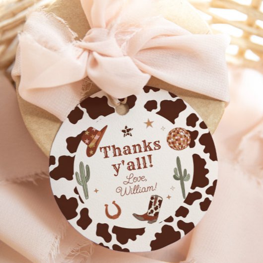 Cowboy Western Rodeo Party Thankas gestern Geburts Geschenkanhänger