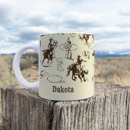 Cowboy Western Rodeo Pferde Individuelle Name Kaffeetasse