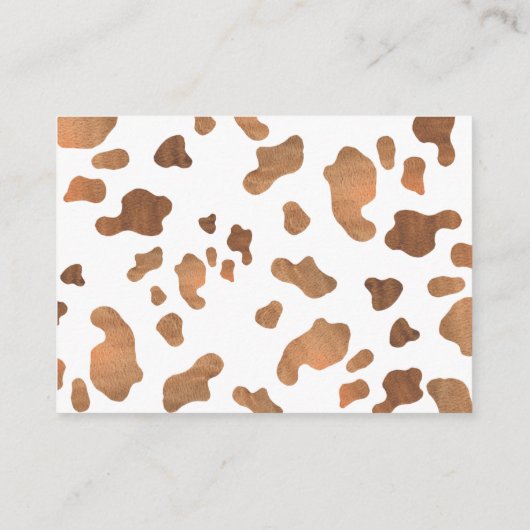 Cowboy-Western Rodeo-Preisverlosung Begleitkarte (Rückseite)