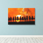 Cowboy Western Rodeo Roundup Wild West Wrapped Can Leinwanddruck (Insitu (Holzboden))