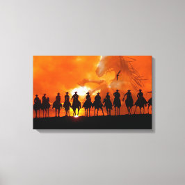 Cowboy Western Rodeo Roundup Wild West Wrapped Can Leinwanddruck