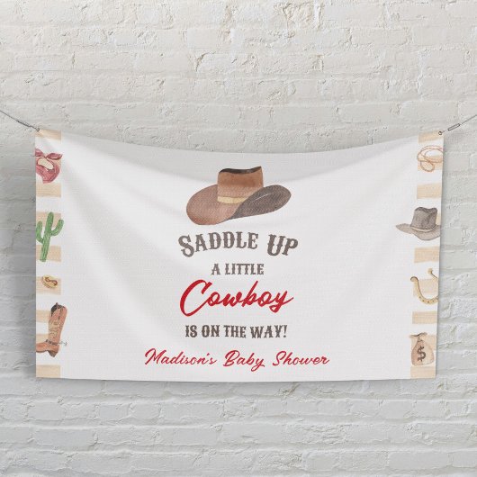 Cowboy Western Rodeo Wild West Baby Shower Banner