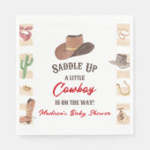 Cowboy Western Rodeo Wild West Baby Shower Serviette (Vorderseite)