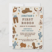 Cowboy Western Rodeo Wild West Birthday Foto Einladung (Vorderseite)