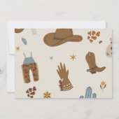 Cowboy Western Rodeo Wild West Birthday Foto Einladung (Rückseite)