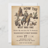 Cowboy Western Rodeo Wild West Einladung (Vorderseite)