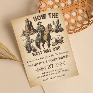 Cowboy Western Rodeo Wild West Einladung