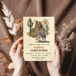 Cowboy Western Rodeo Wild West Geburtstagspartei Einladung