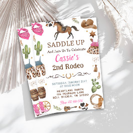 Cowboy Western Rustic Geburtstagsparty Einladung