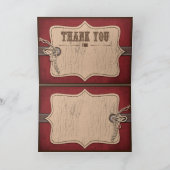 Cowboy-Western-Schwingpferd danken Ihnen Dankeskarte (Innenseite)