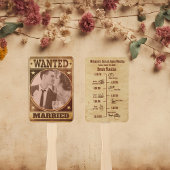 Cowboy Western Style Hochzeitsprogramm Handfächer
