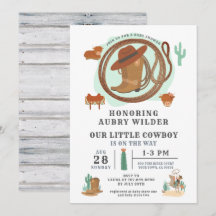 Cowboy Western Thema Geburtstag Einladung