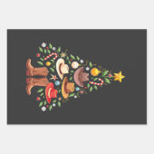 Cowboy Western Weihnachtsbaum Santa Geschenkpapier Set (Vorderseite)