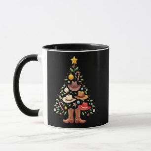 Cowboy Western Weihnachtsbaum Santa Tasse