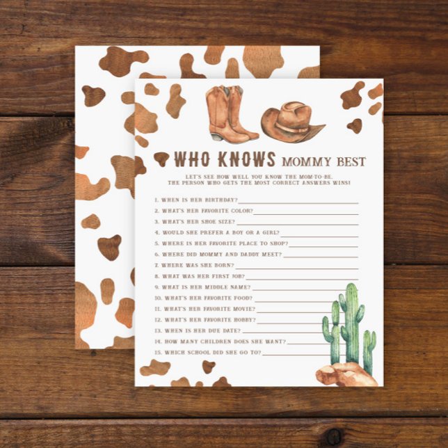 Cowboy-Western - Wer Mami am besten kennt (Von Creator hochgeladen)