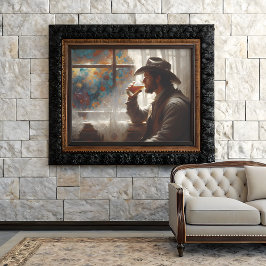 Cowboy Whiskey Window Decoupage Seidenpapier