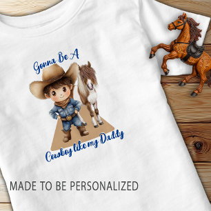 Cowboy wie mein Daddy Niedlich Pony Kleinkind T-shirt