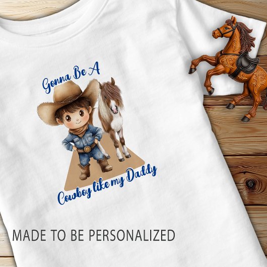 Cowboy wie mein Daddy Niedlich Pony Kleinkind T-shirt