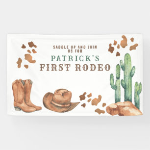 Cowboy Wild West 1. Rodeo-Geburtstagsfeier Banner
