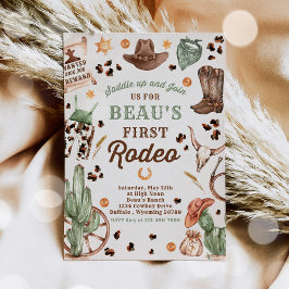 Cowboy Wild West 1. Rodeo Ranch Geburtstagsparty Einladung
