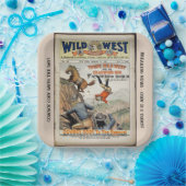 Cowboy Wild West Add Boy's Name Birthday Party Pappteller (Party)