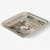 Cowboy Wild West Add Boy's Name Birthday Party Pappteller (Gewinkelt)