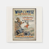 Cowboy Wild West Add Boy's Name Birthday Party Serviette (Vorderseite)