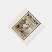 Cowboy Wild West Add Boy's Name Birthday Party Serviette (Ecke)