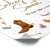 Cowboy Wild West Baby Dusche Babies sind süß Poster (Ecke)